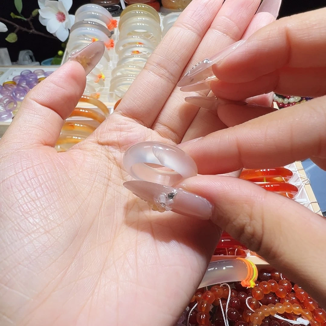 玛瑙/玉髓戒圈未镶嵌