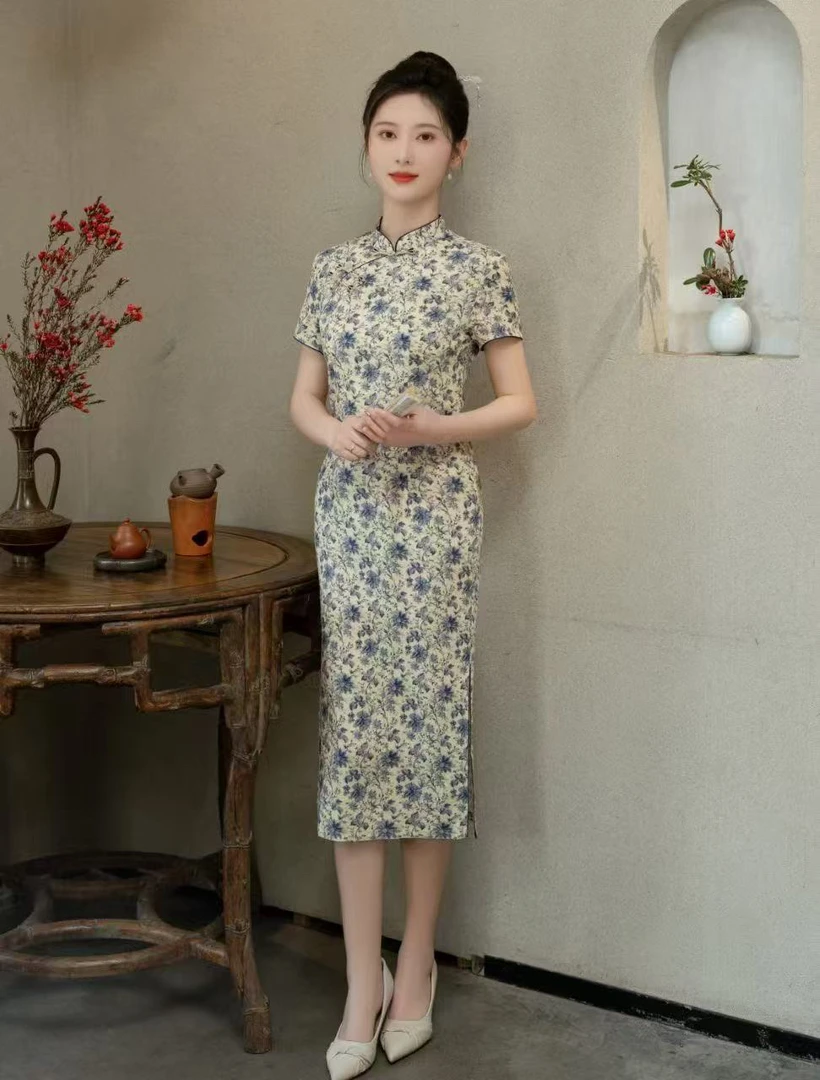 【春闲】25款新春夏气质旗袍裙S--3XL