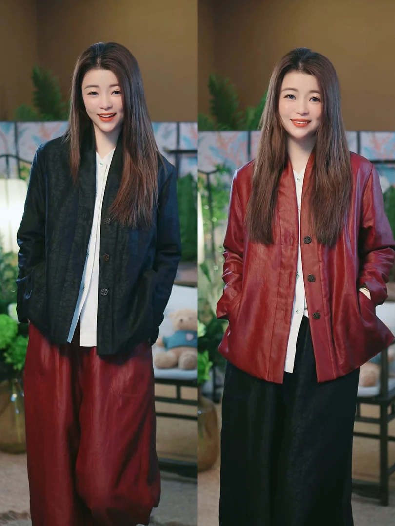 杯子家《V领龟纹蚕丝袄》秋冬保暖桑蚕丝香云纱时尚年轻款