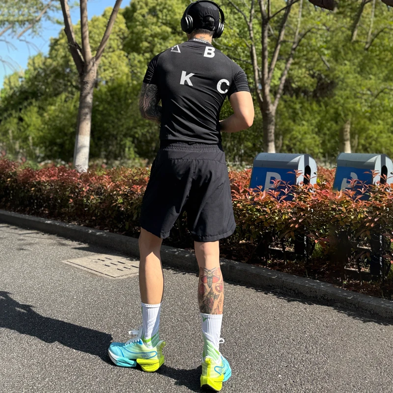 BKCXZICE破冰美式速干T恤圆领休闲运动背心户外健身跑步紧身衣