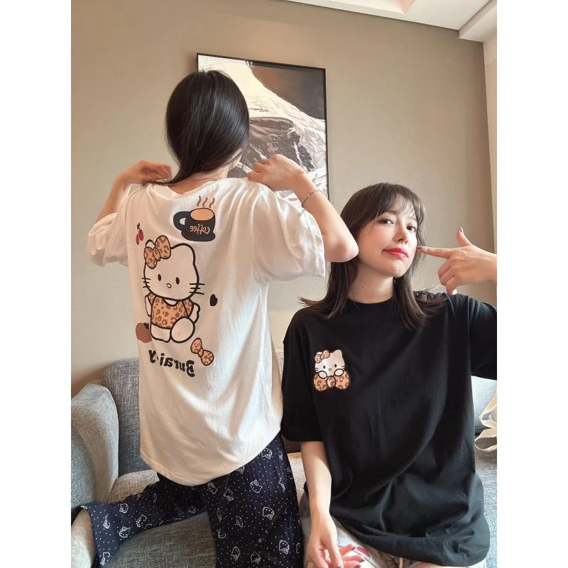 BETTER JOELAY-大版【可爱小猫咪】时尚T恤短袖可爱休闲风KH3051