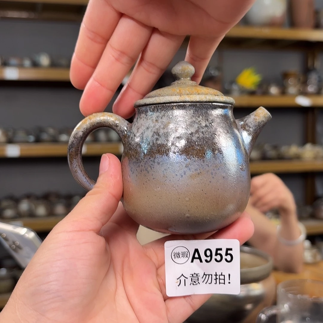 坭兴陶纯柴烧原矿泥料纯手工壶