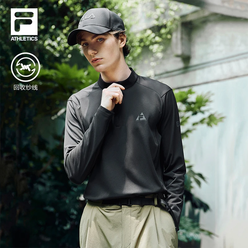 Fila/斐乐男款【回收纱线T恤】早秋户外运动打底长袖衫A11M537206F