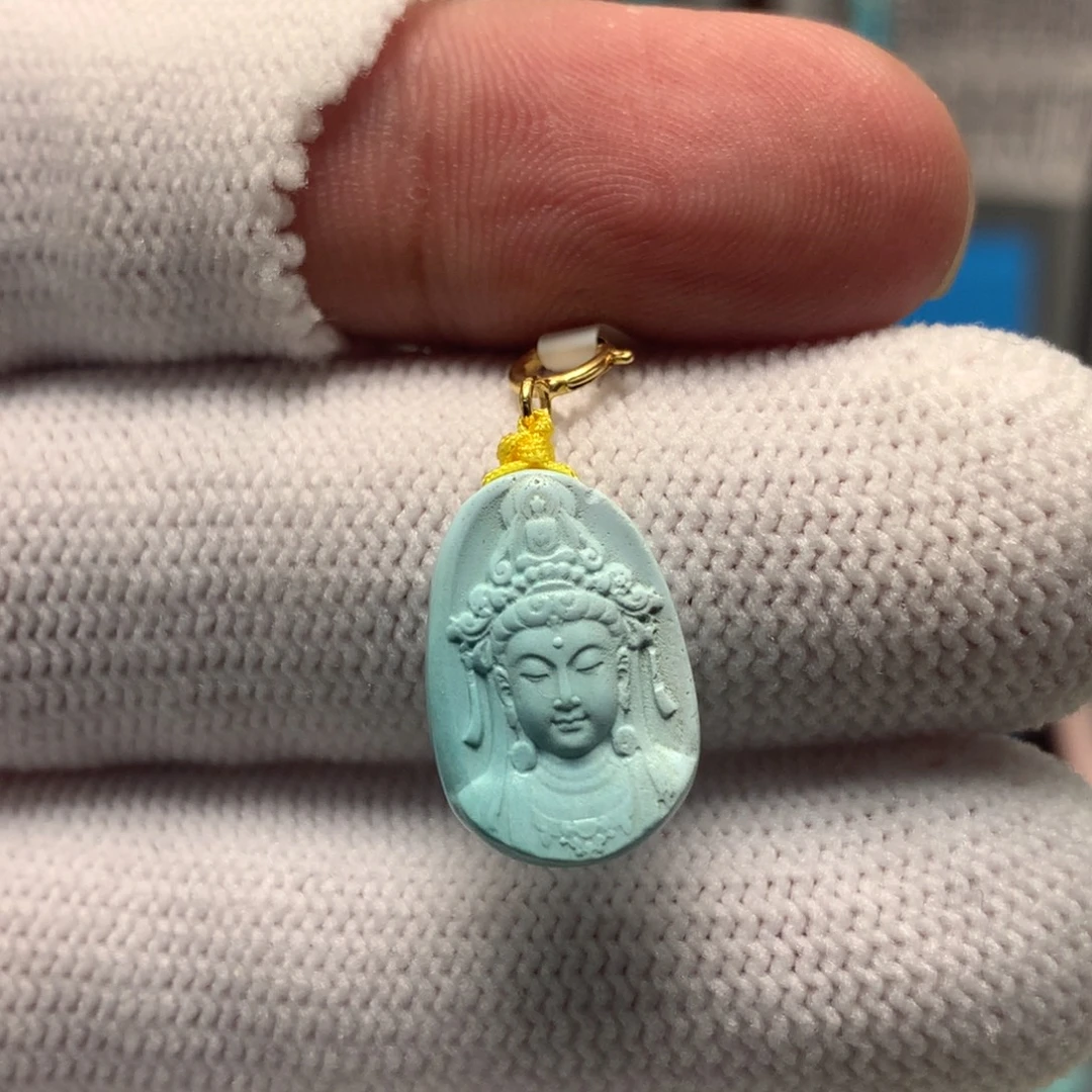 绿松石未镶嵌挂件