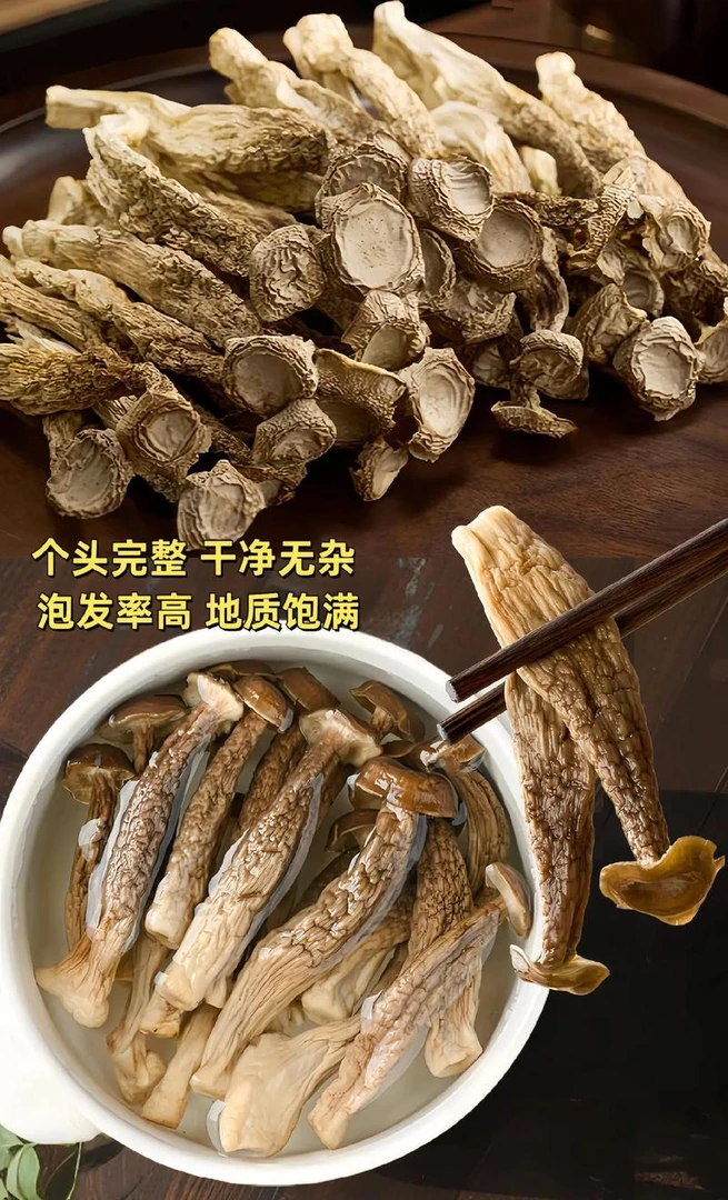 精选鹿茸菇干货脆嫩爽口煎炒煲汤味美鲜香老少皆宜家常菜高山