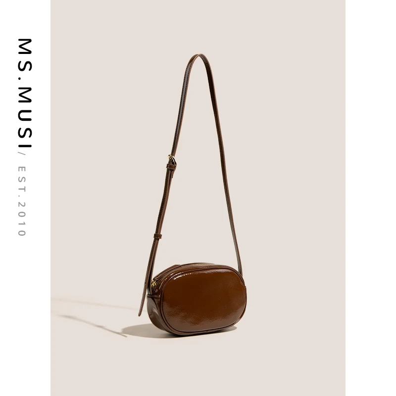 ms.musi2024新款秋冬女士时尚小众真皮单肩小包包#96873-2