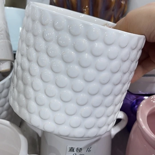 多肉绿植陶瓷花盆9.9包邮，有孔