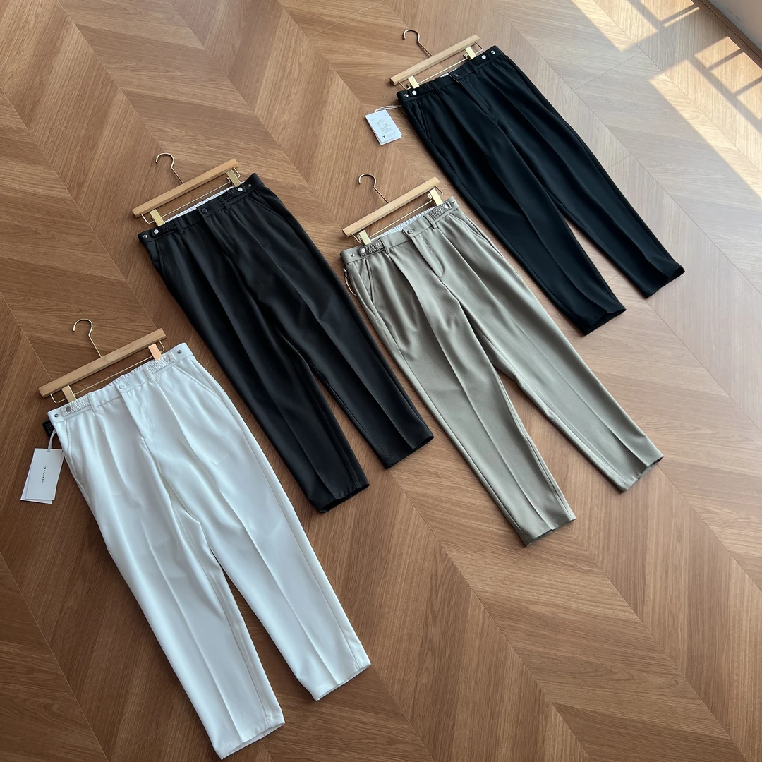 【百搭通勤】男士微弹免烫混纺九分休闲裤垂坠感小直筒9分西裤通勤