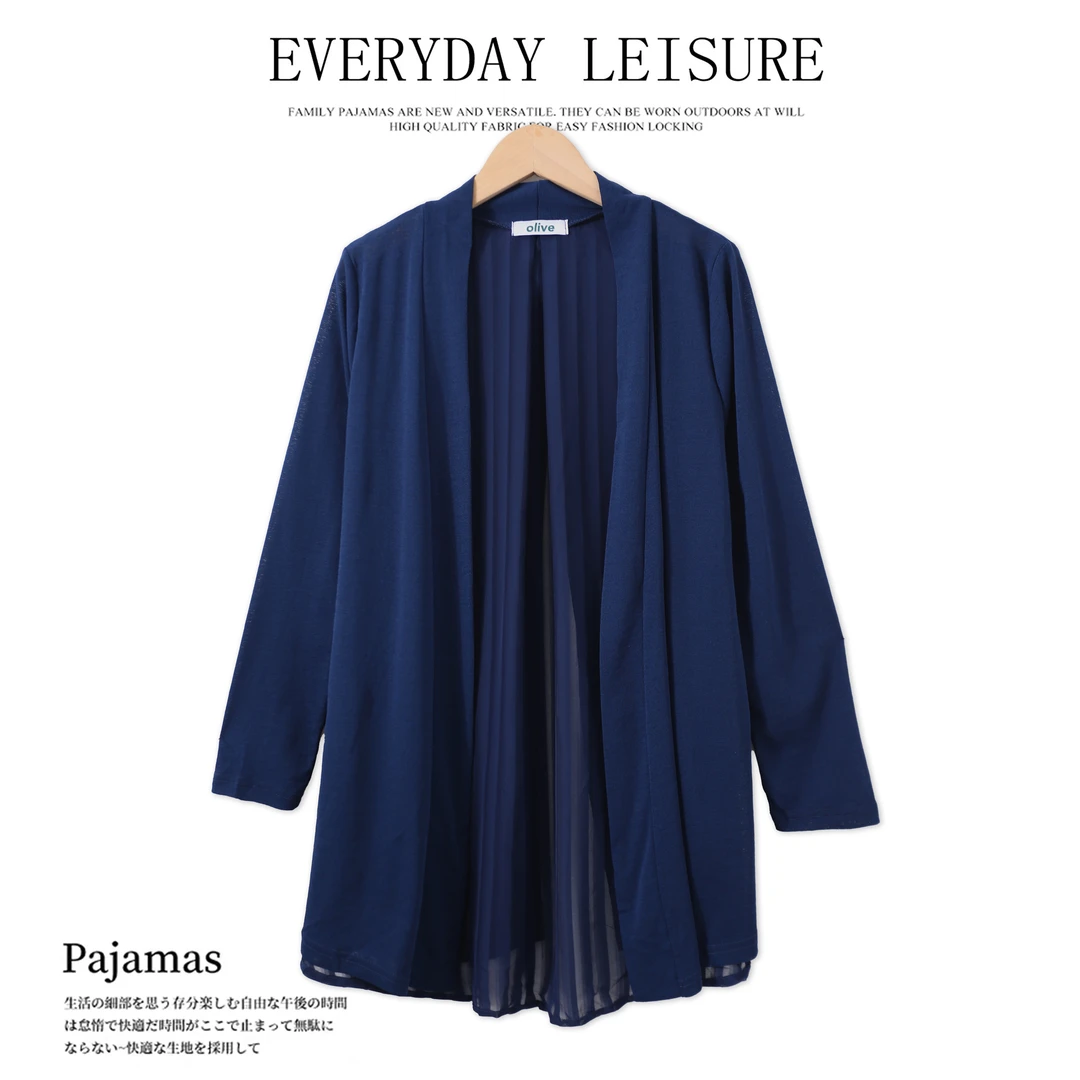 春夏薄款女士透气网纱衬衫清凉长袖上衣宽松01484简约休闲