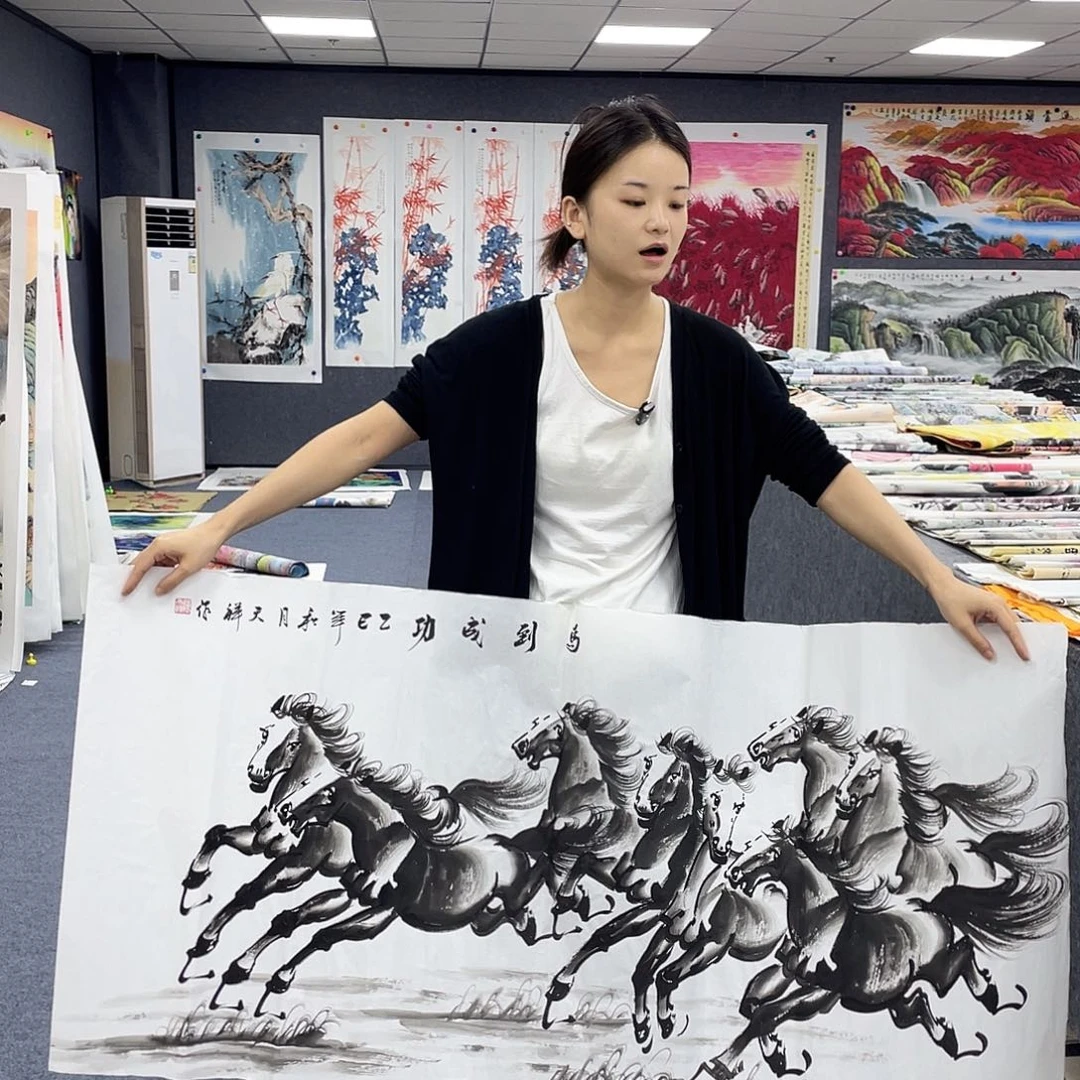 国画作品小姐姐放漏…