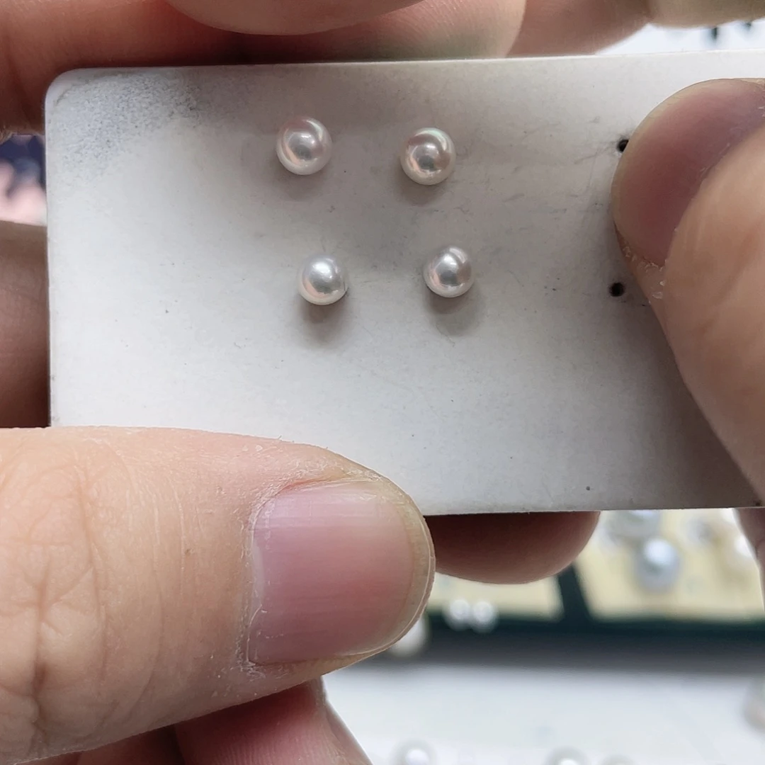 雨***～淡水珍珠耳饰银S925镶嵌