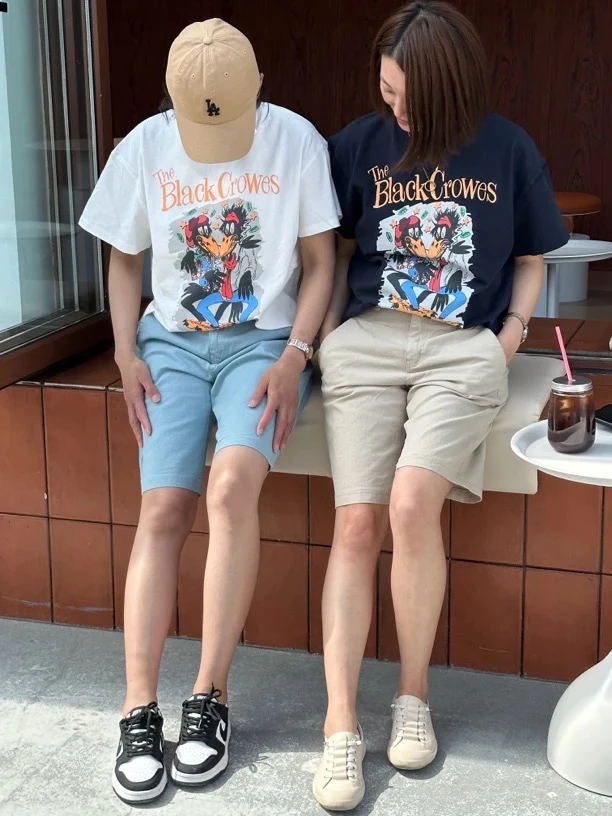 月花洞韩国正品春夏#881牛仔棉短裤5分松紧腰显瘦百搭时尚51cm