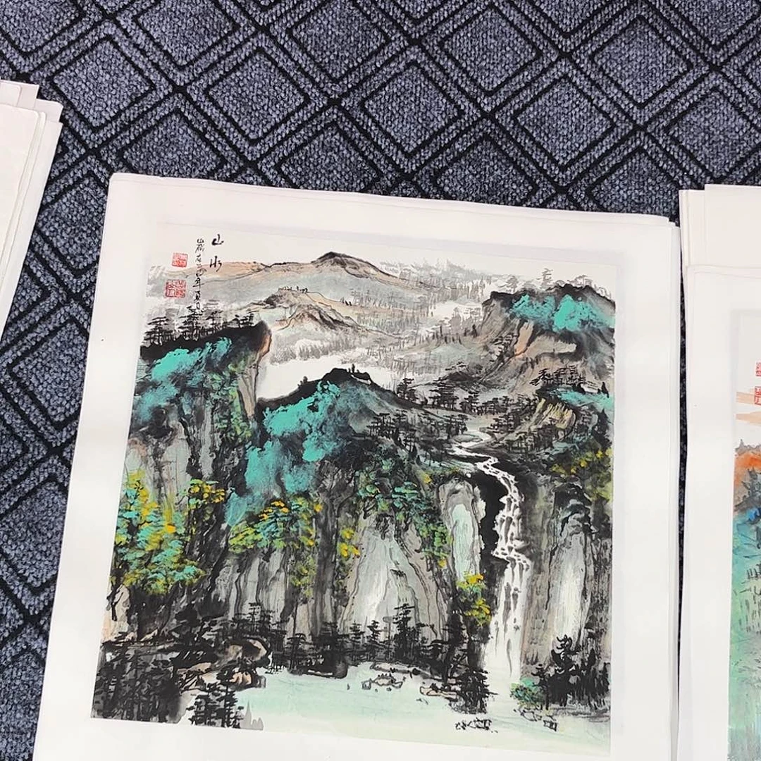 向***哥国画史光军老师三尺斗方山水奇