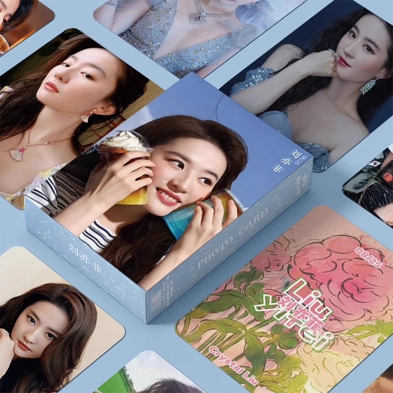 新款刘亦菲小卡关晓彤杨幂杨颖明星周边拍立得明信片自印lomo卡片