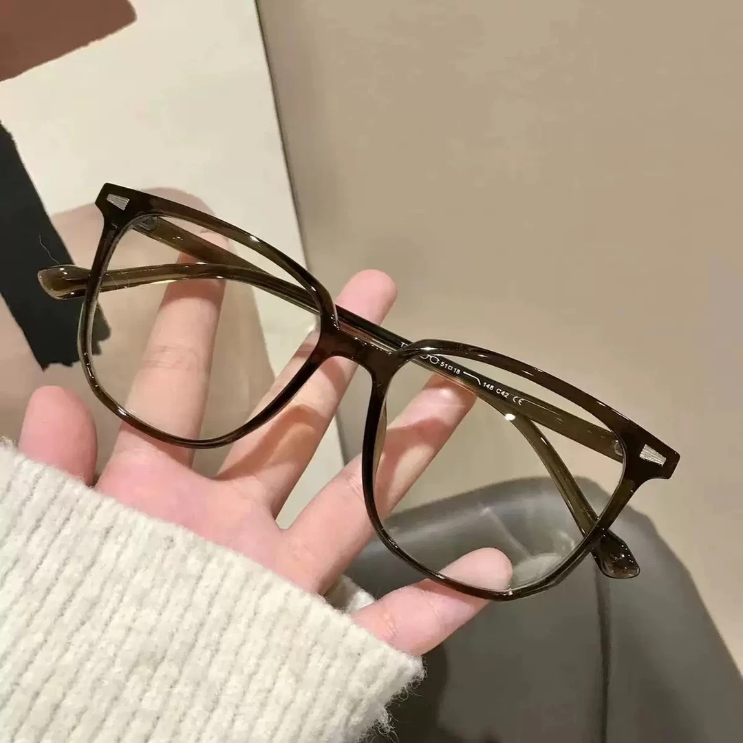黑框腮红眼镜女防蓝光网红同款眼镜超轻纯欲素颜自带妆感