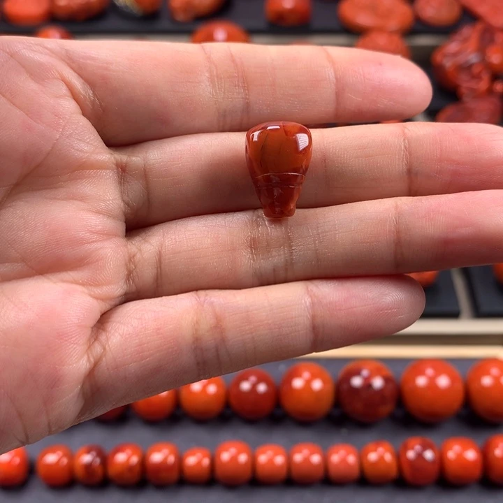 南红玛瑙三通10mm加未镶嵌