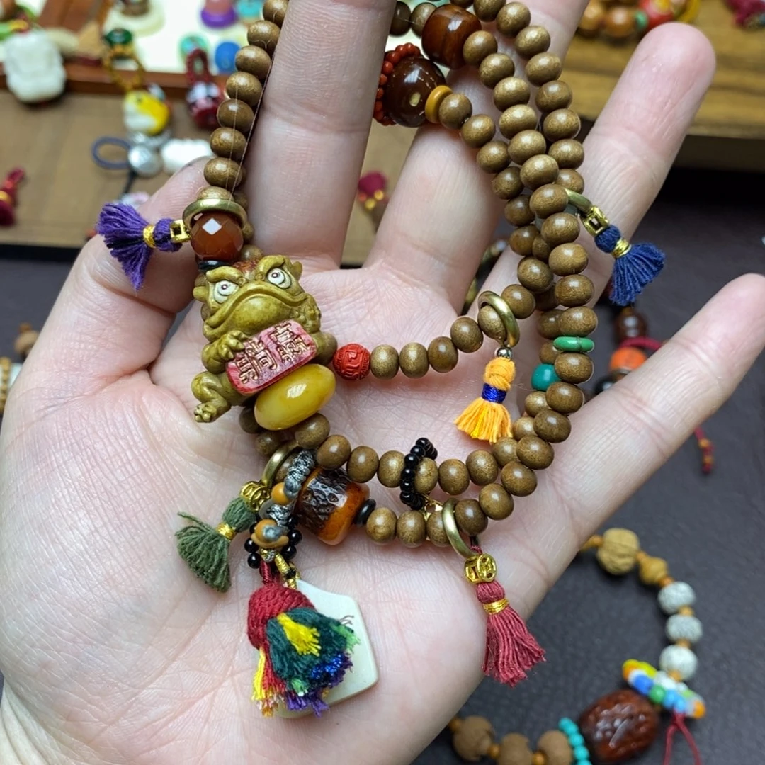 猴头核桃吊坠成品的手链