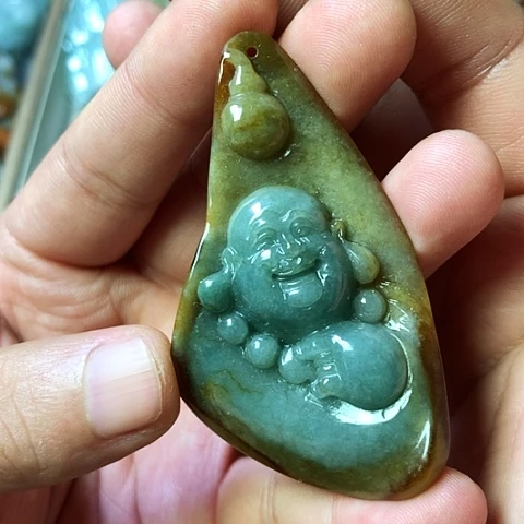 颈饰未镶嵌翡翠福豆豆珠宝翡翠颈饰