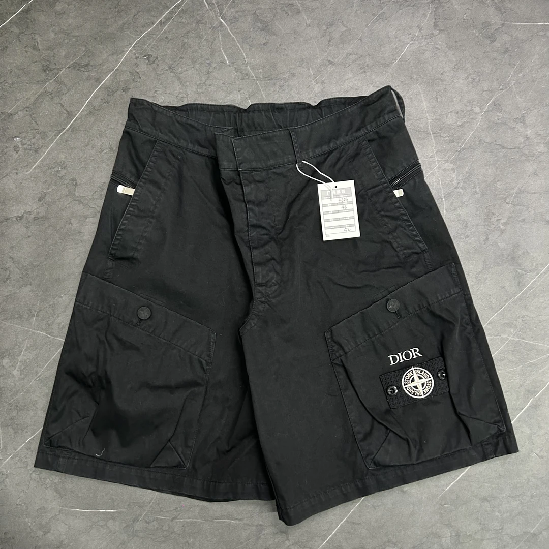 99新 DIOR/迪奥 48码 FW24 纯色字母徽标休闲短裤