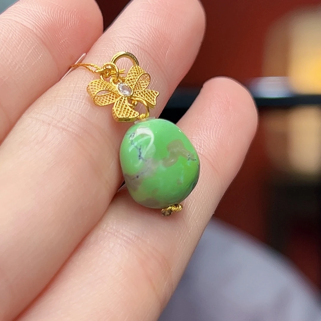 绿松石18K金镶嵌珠宝奇石