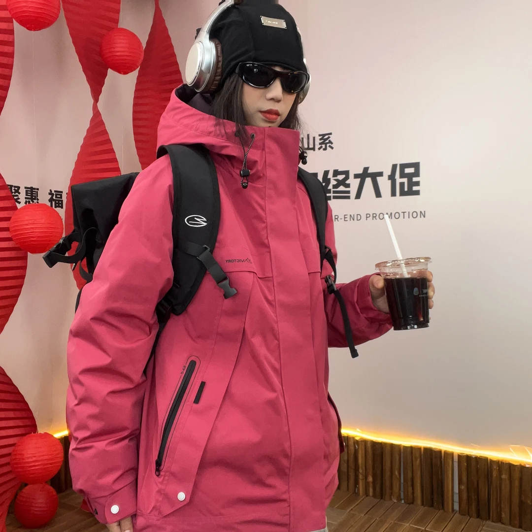 【无穷山系】雪国列车！连帽防风防水加厚户外滑雪服5868