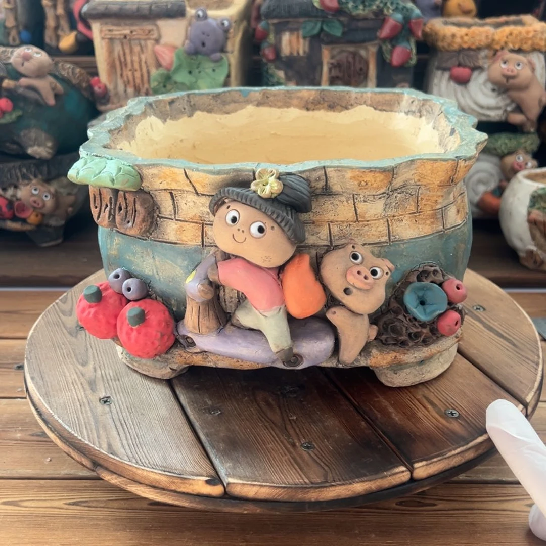 红陶苏*?嘻哈多肉花盆