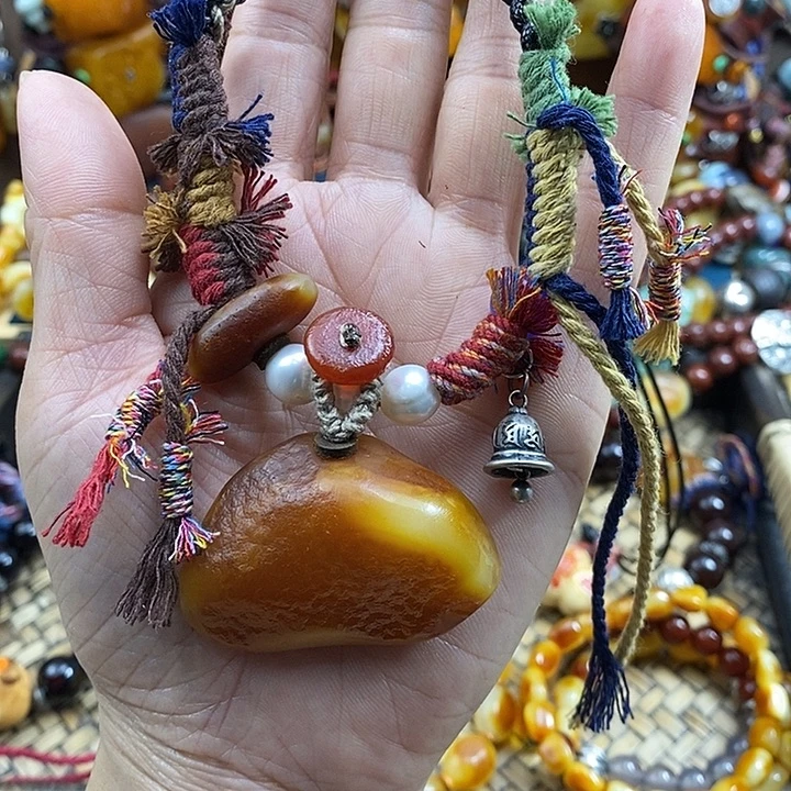 蜜蜡未镶嵌项链项链