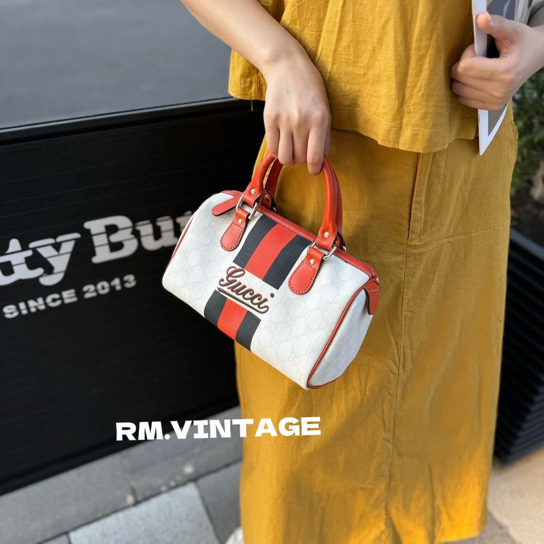 95新 GUCCI/古驰 入目 小号限定波士顿手提包 22736