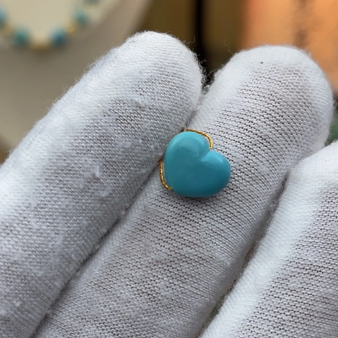 绿松石未镶嵌爱心编号25