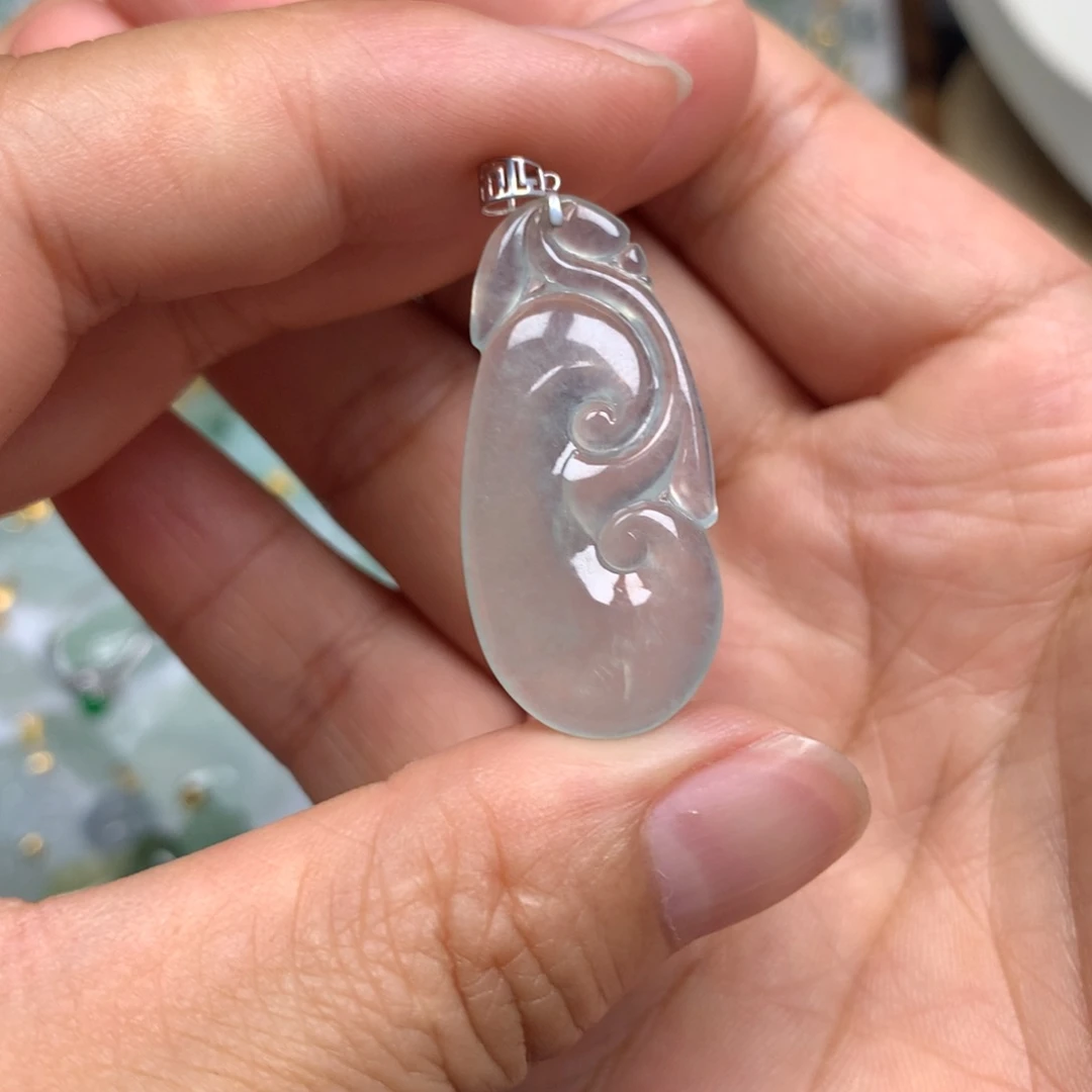 【闪购商品】翡翠18K金镶嵌吊坠(不含链)