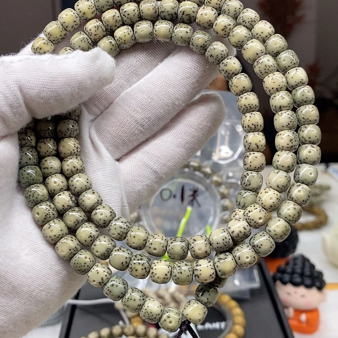 星月菩提手串8/7绿幽灵通体一线天