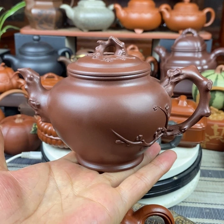 紫砂茶壶报春320cc原矿老紫泥双十一特价
