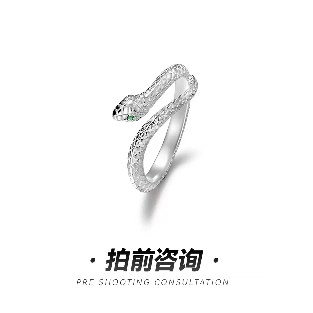 合金戒指 红运蛇头满钻戒指饰品小众设计高级感轻奢小众高级感