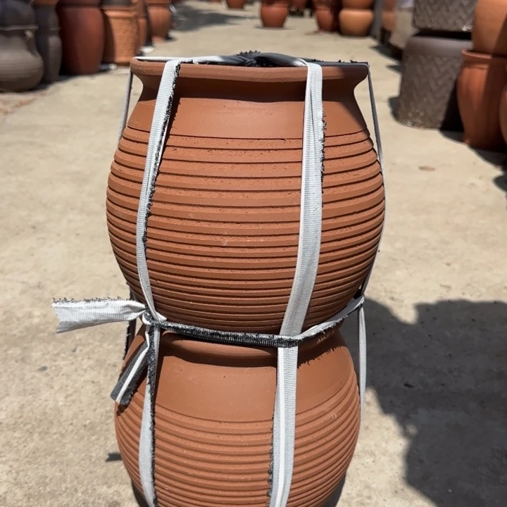 紫砂花盆口20高24宜兴土陶粗糙