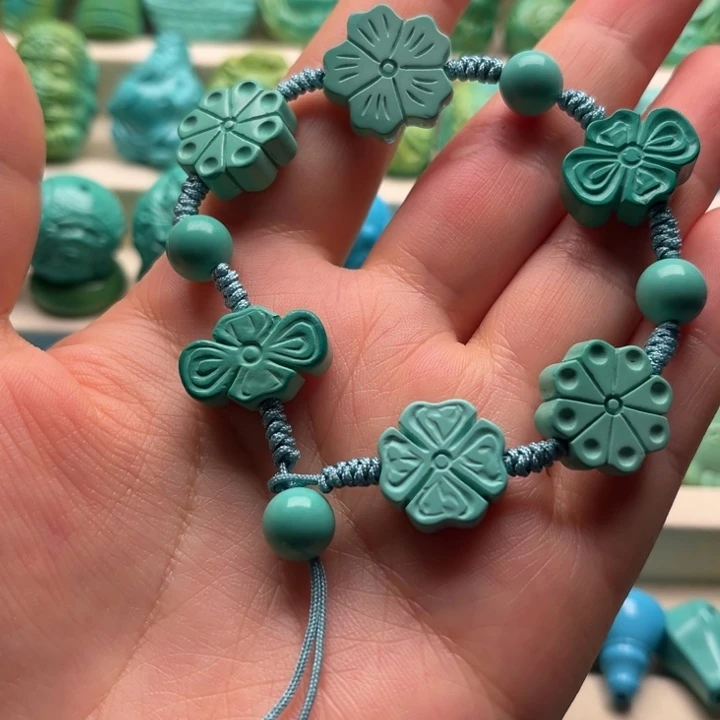 精工雕刻小花朵手串