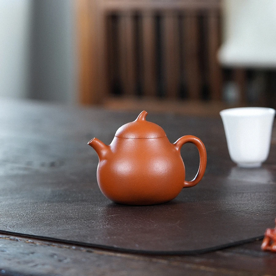 茄瓜135cc生砂朱泥正宗宜兴纯手工原矿紫砂壶0822泡茶壶茶具茶器