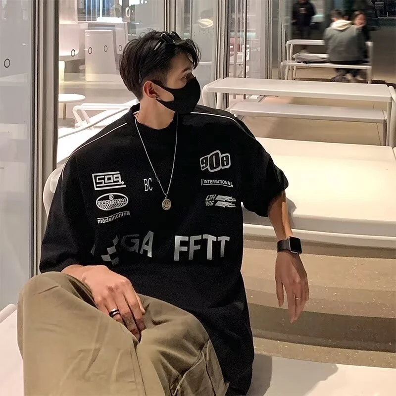 大码短袖t恤男夏季加大加肥2025新款美式潮牌男款爆款2025新款