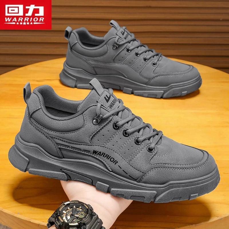 回力男鞋冬季上班工作休闲运动男款工地干活防滑耐磨登山劳保潮鞋