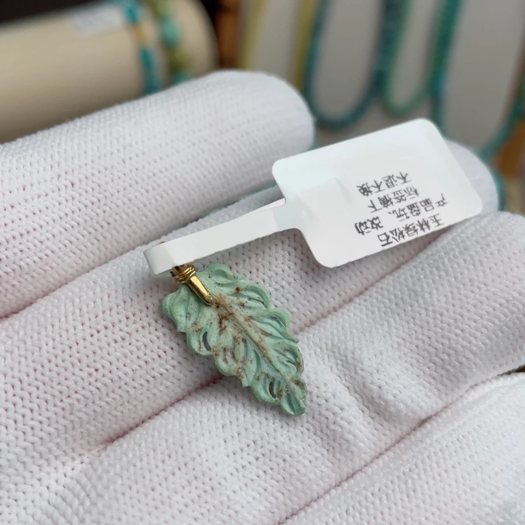 绿松石18K金镶嵌特色凤羽