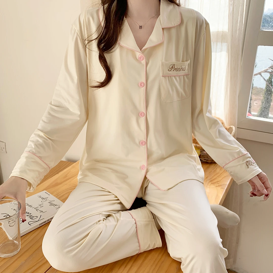 【纯棉-带胸垫】月子服秋冬产后孕妇睡衣哺乳期产妇喂奶春秋12-4月