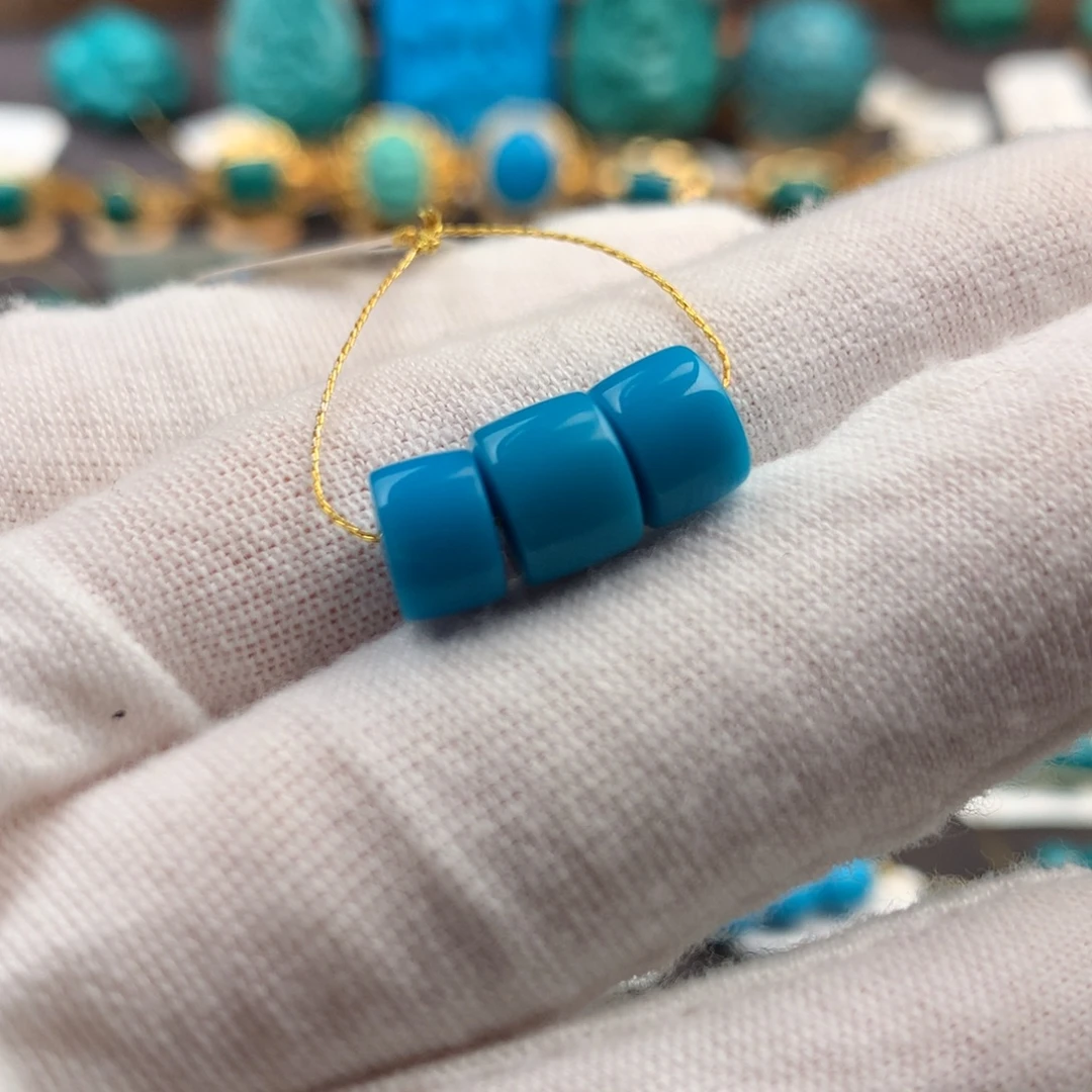 绿松石未镶嵌发饰7mm