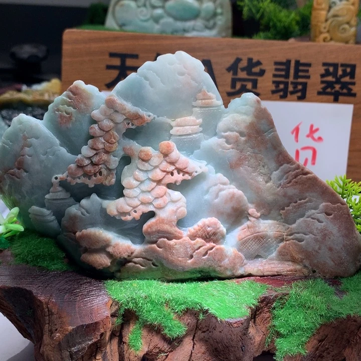 飘***移翡翠未镶嵌颈饰保真天然A货翡翠