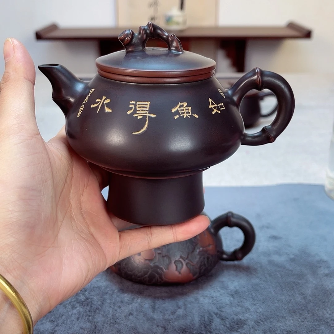 壶金**车竹韵外盖200毫升壶