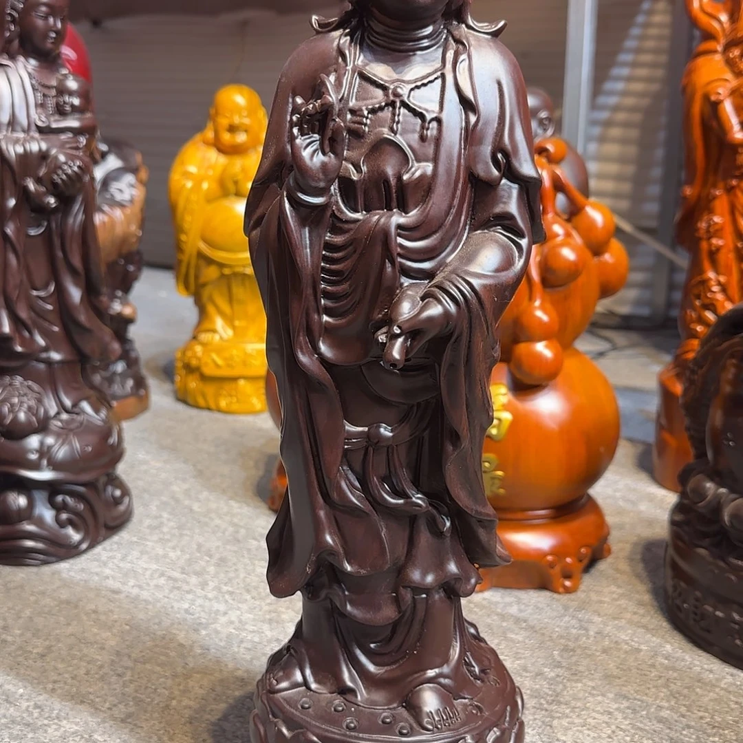 富***哥木黑檀木观音48公分