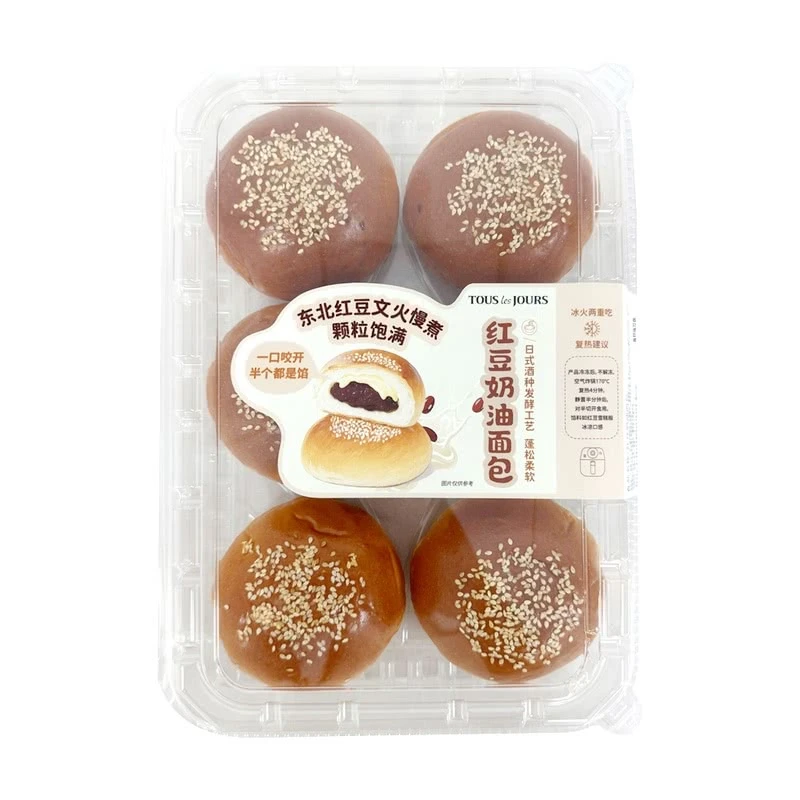 山姆超市多乐之日红豆奶油面包黄油面包山姆同款同款540g(6个)