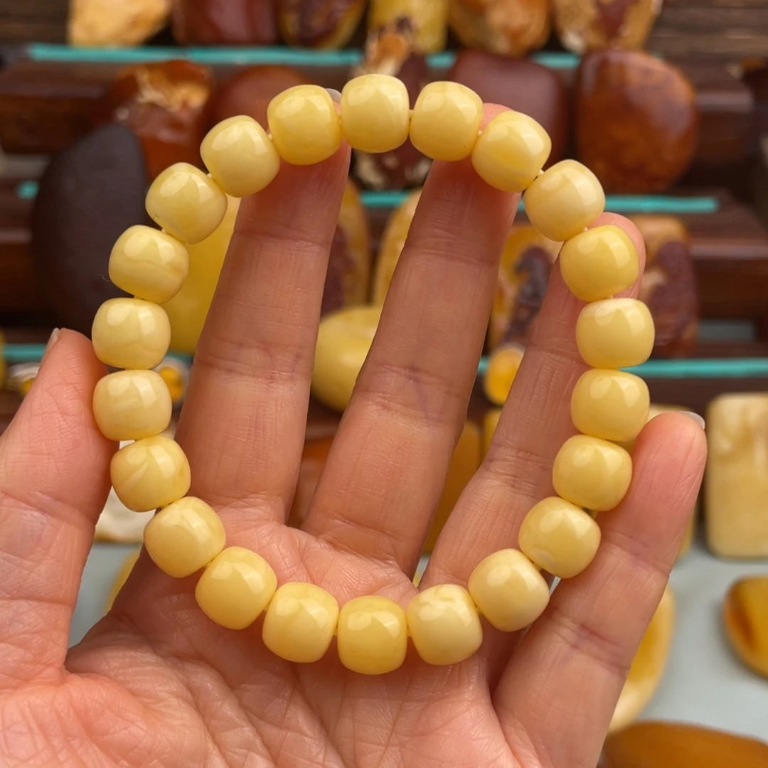 定制琥珀未镶嵌蜜蜡手串