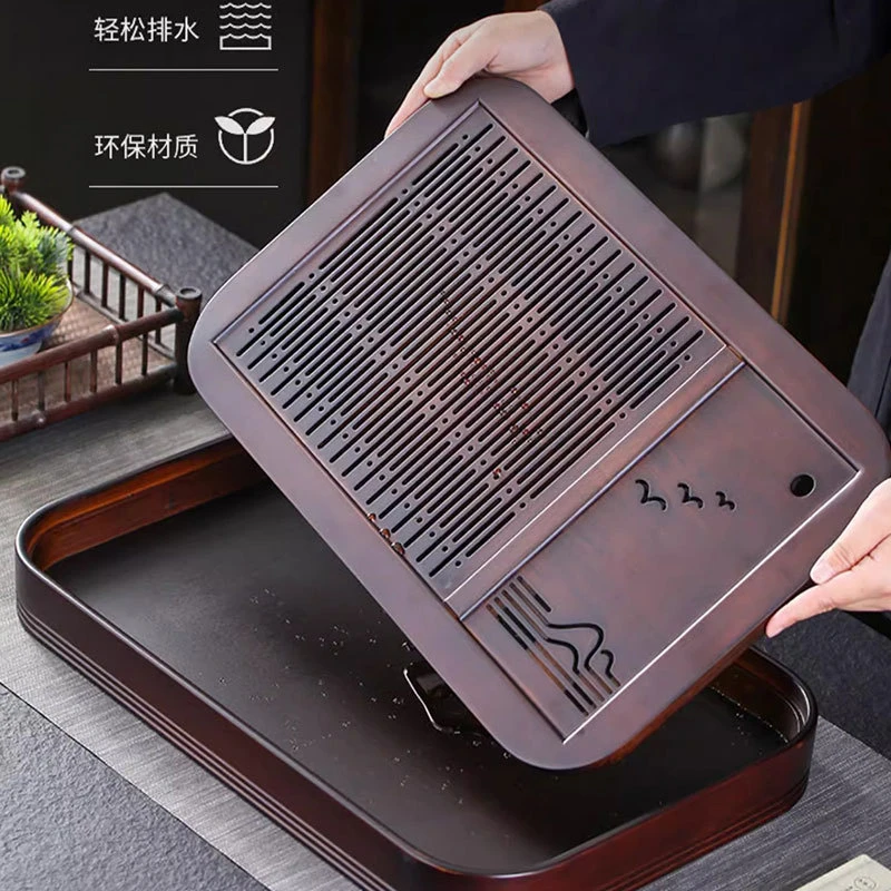 【茶海盛水】茶盘客厅茶几小型储水中式茶海沥水茶托功夫茶几干泡台