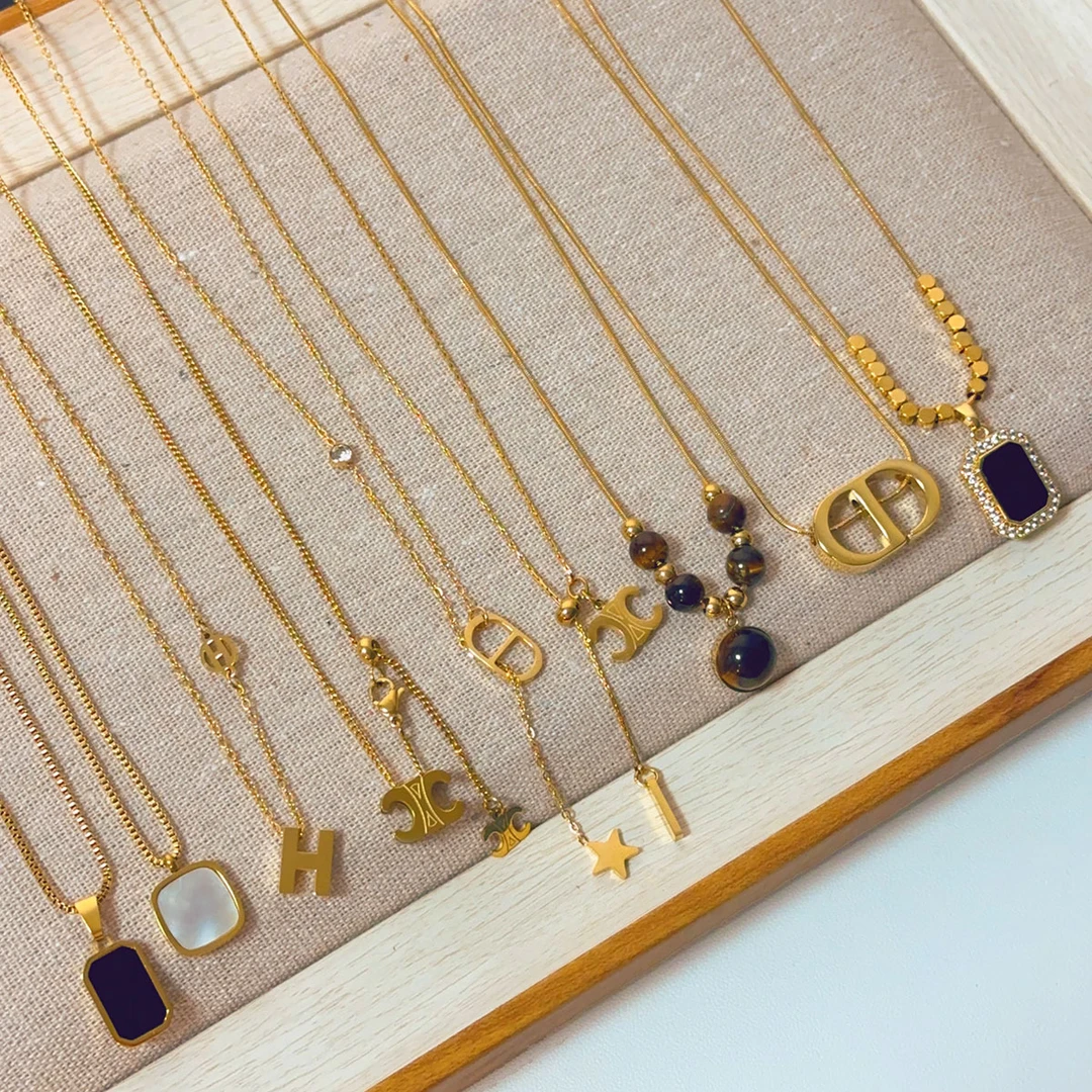 钛钢项链 【补差价4号链接】项链吊坠手链女高级感闺蜜百搭建议金色