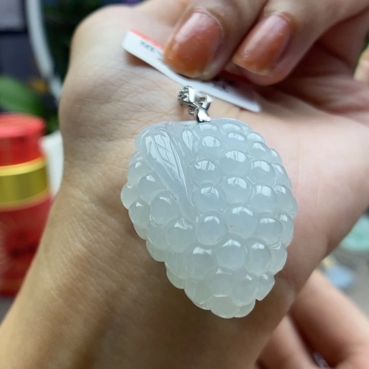 翡翠银S925镶嵌颈饰吊坠17
