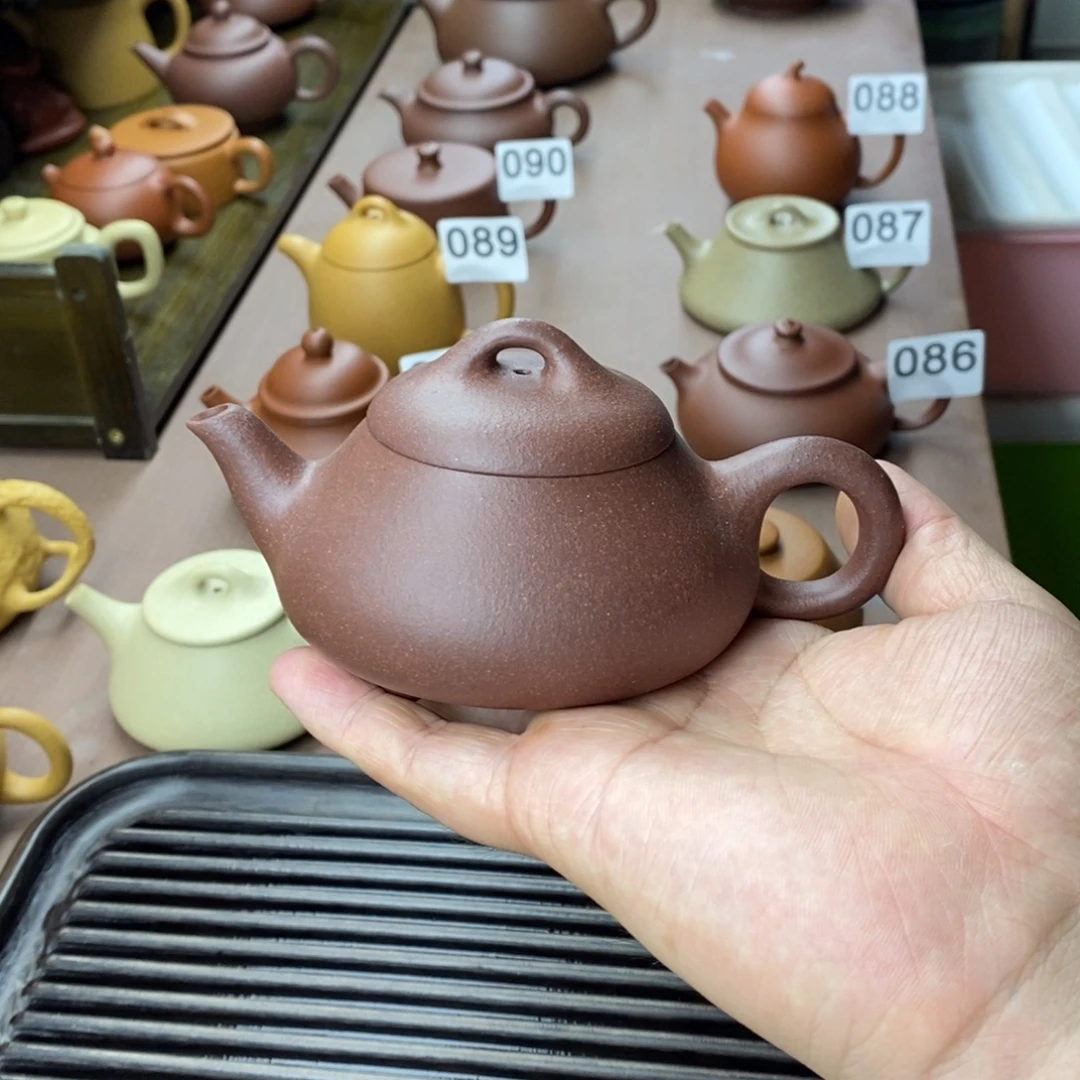 茶壶紫砂紫砂石瓢微瑕